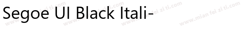 Segoe UI Black Itali字体转换